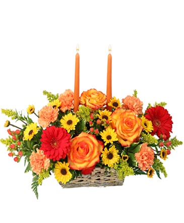 Thanksgiving Dreams Basket of Flowers in Charlevoix, MI | PETALS