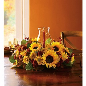 Thanksgiving Sunflower Centerpiece $75.95, $85.95, $105.95