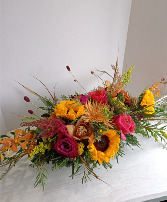 Thanksgiving  Long and Low Arrangement Fall Colors