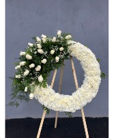 The All White Luna Wreath Funeral