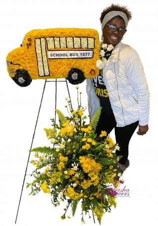 The Awesome Schoolbus Sympathy Set Piece in Baltimore, MD | Tasha Flowers-Your Personal Florist