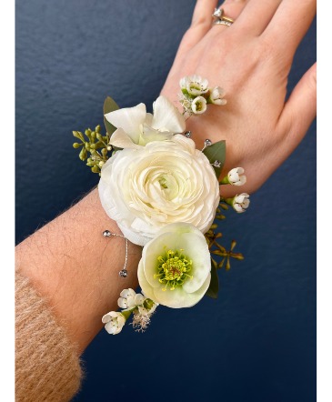 The Basic White Cuff Corsage in Astoria, OR | BLOOMIN CRAZY FLORAL