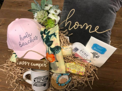 The Beachy Camper Gift Basket