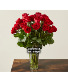 "The Big Ones" - 24 Premium Long stem Red Rose Vased Arrangement