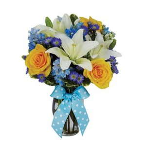 The Bright Blue Skies Bouquet Floral Arrangement
