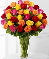 The Bright Spark Rose Bouquet 