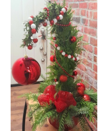 The Canadian   Red and White Large Grinch Tree in Edmonton, AB | PETALS ON THE TRAIL