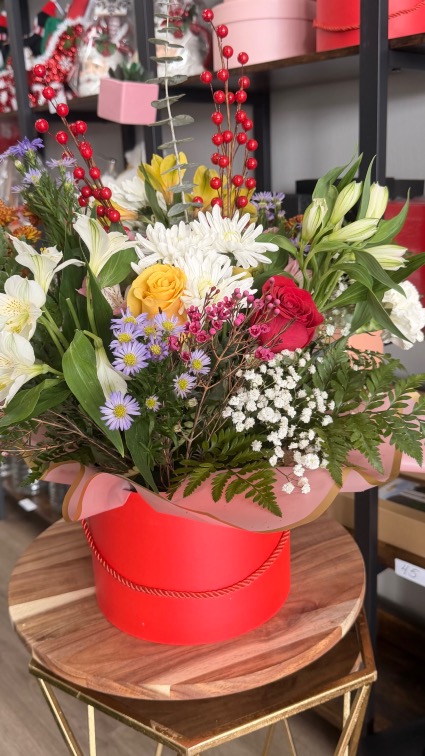 The Christmas Red Box Fresh flowers