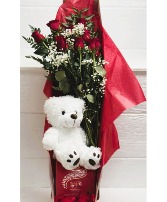 The Classic Valentine Fresh Floral, Collectible Bear, Chocolate