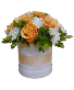 The Coral Roses Hatbox Flowers