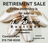 The Dance Boutique Entire Inventory is For Sale