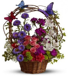 The Dancing Butterflies Basket