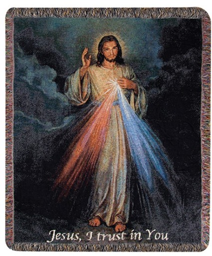The Divine Mercy Tapestry Throw