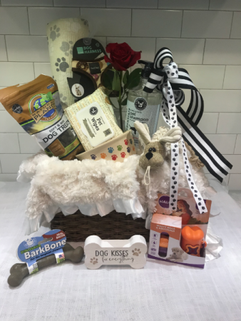 The Dogs Delight Gift Box  Doggie bath items and treats 