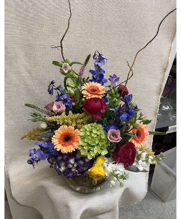 The Extravagant Bowl of Color Arrangement in Croton On Hudson, NY | Cooke's Little Shoppe Of Flowers