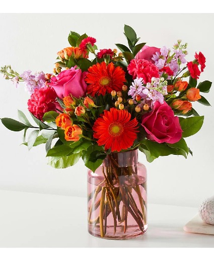 Celebration Bouquet  In A Blush Vase