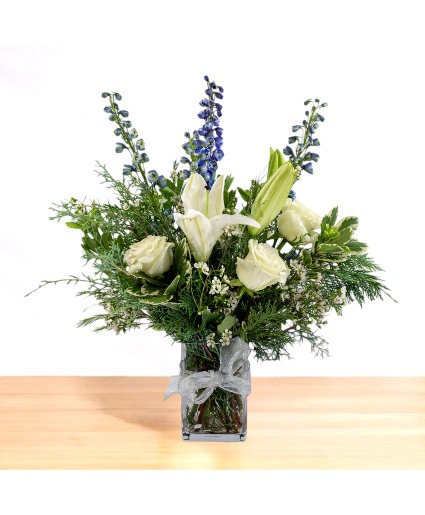 The First Snowflake Vase Arrangement
