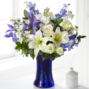 The FTD Calming Comfort Bouquet Vase Arrangement 