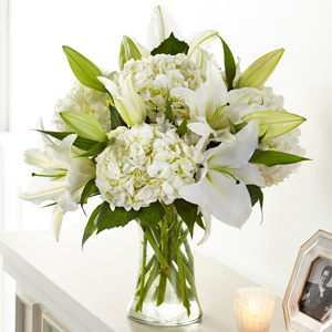 The FTD Compassionate Lily Bouquet Vase Arrangement 