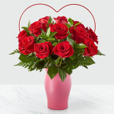 The FTD Cupids Heart Red Rose Bouquet