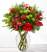 The FTD® Holiday Happenings™ Bouquet Vased Arrangement