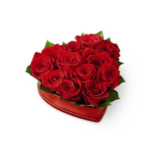 The FTD Lovely Red Rose Heart Box Roses