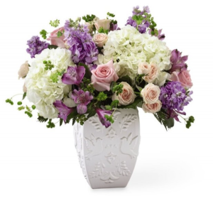 The FTD Peace and Hope Lavender Bouquet Vase Arrangement 