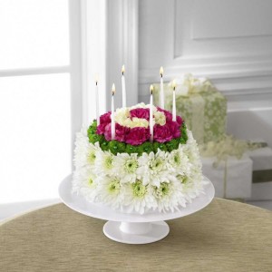 The FTD® Wonderful Wishes™ Floral Cake Birthday