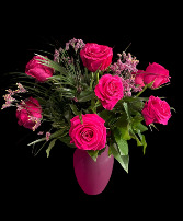 The Fuchsia Collection Dozen Hot Pink Roses