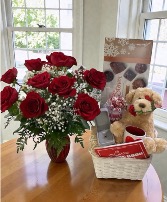 The Grand Devotion Luxury Valentine Basket in Greensburg, Indiana | Aspen Tower Florist