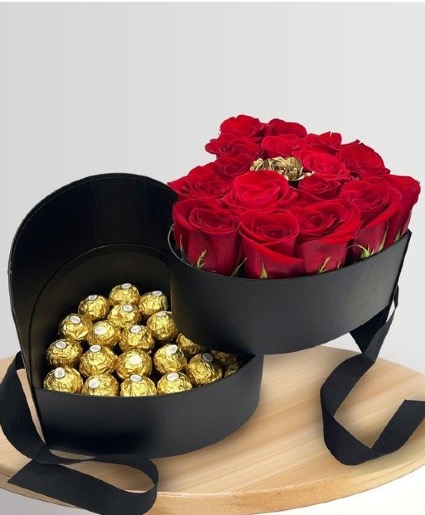 The Hello Gorgeous box Heart Shape Box with Ferrero Rocher Chocolates 