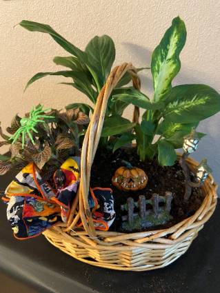 the jack-o-lantern planter basket
