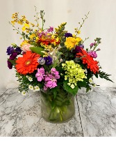 The Khloe Cylinder with colorful flowers
