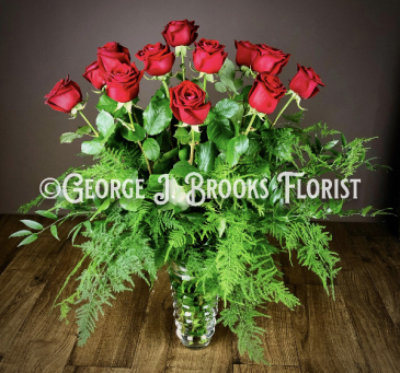 CLASSIC BEAUTY Long Stem Dozen Roses in Brattleboro, VT | George J. Brooks Florist LLC