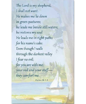 The Lord Is My Shepherd Prayer Card Add-on