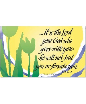 The Lord Your God Goes with You Prayer Card Add-on