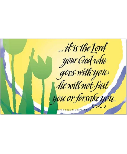 The Lord Your God Goes with You Prayer Card Add-on