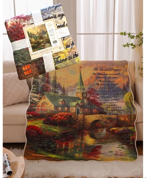 The Lord’s Prayer  50x60 quilted throw