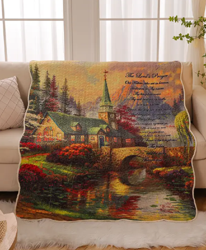 The Lord's Prayer Quilted Throw