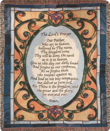 The Lord's Prayer Woven Throw