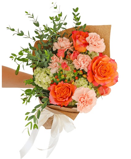 The Malibu Wrapped Bouquet Flower Arrangement