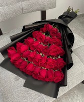 The Midnight Crimson Bouquet Bouquet - Red Roses