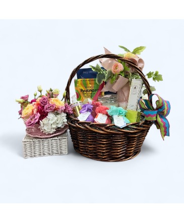 The Mother Load Fresh flowers and Pamper Gift Basket in Oakland, TN | TWIGS-N-THINGS