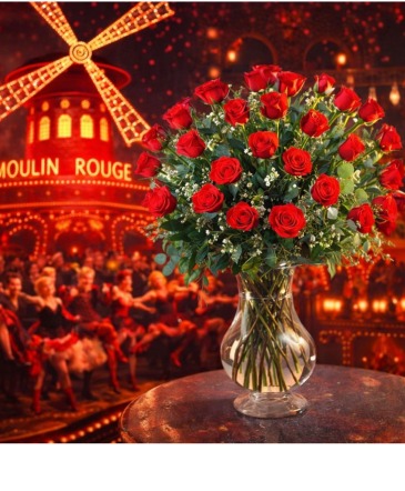 The Moulin Rouge! Three Dozen Roses  in Denham Springs, LA | JW FLORAL & DESIGNS