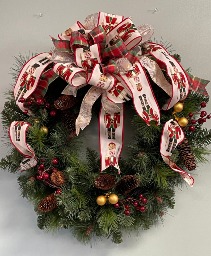 The Nutcracker Charm Wreath 24' DOOR WREATH