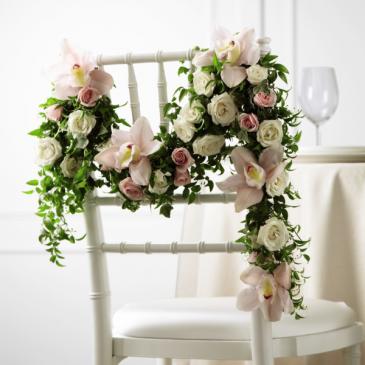 The Orchid Rose™ Chair Décor  in Arlington, TX | Wilsons in Bloom