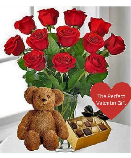 The Perfect Valentine Flowers, Plush and Candy