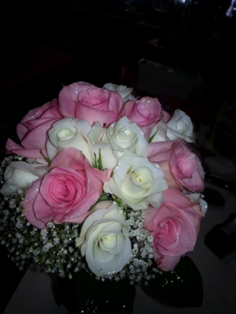 The Pink and White  Wedding bouquet