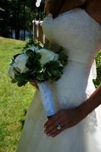 The Purity of White Roses wedding bouquet