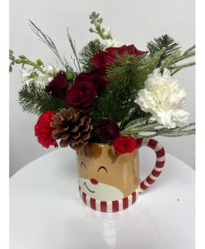 The Rosy Reindeer Christmas Florals Arrangement